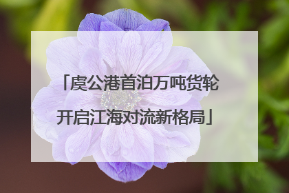 虞公港首泊万吨货轮 开启江海对流新格局