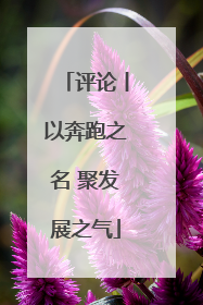 评论丨以奔跑之名 聚发展之气
