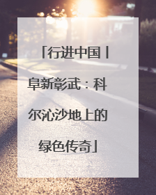 行进中国丨阜新彰武：科尔沁沙地上的绿色传奇