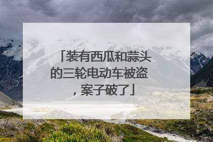 装有西瓜和蒜头的三轮电动车被盗，案子破了