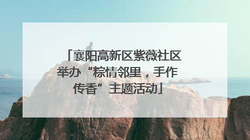 襄阳高新区紫薇社区举办“粽情邻里，手作传香”主题活动