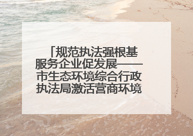 规范执法强根基 服务企业促发展——市生态环境综合行政执法局激活营商环境“绿色动能”