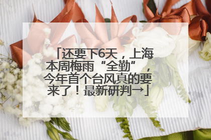 还要下6天，上海本周梅雨“全勤”，今年首个台风真的要来了！最新研判→
