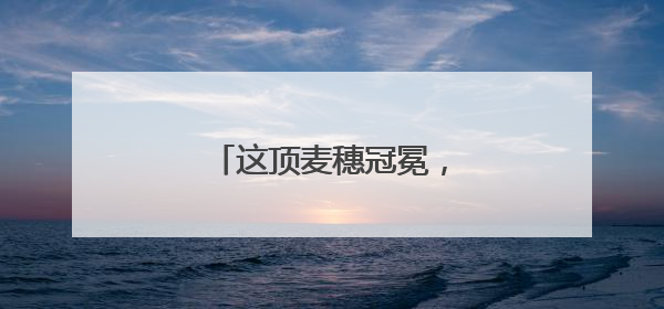 这顶麦穗冠冕，与拿破仑有关