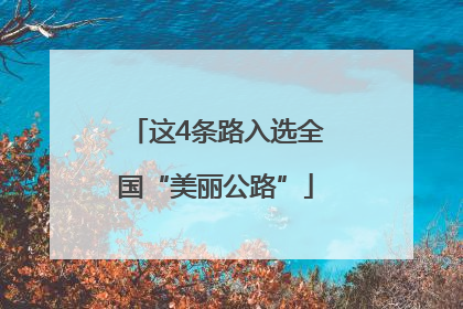 这4条路入选全国“美丽公路”