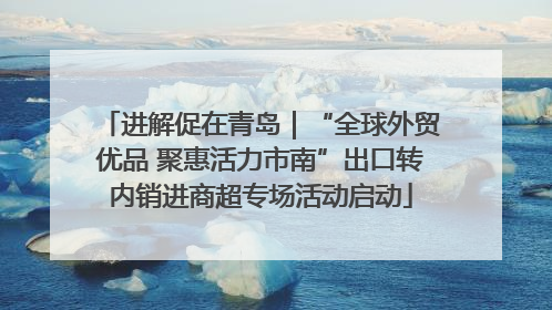 进解促在青岛｜“全球外贸优品 聚惠活力市南”出口转内销进商超专场活动启动