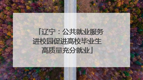 辽宁：公共就业服务进校园促进高校毕业生高质量充分就业