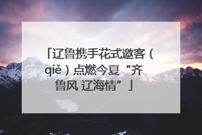 辽鲁携手花式邀客（qiě）点燃今夏“齐鲁风 辽海情”