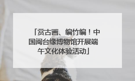 赏古画、编竹编！中国闽台缘博物馆开展端午文化体验活动