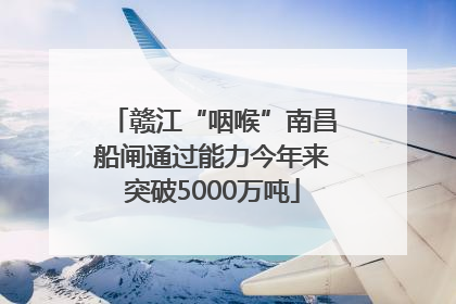 赣江“咽喉”南昌船闸通过能力今年来突破5000万吨