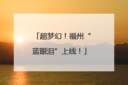 超梦幻！福州“蓝眼泪”上线！