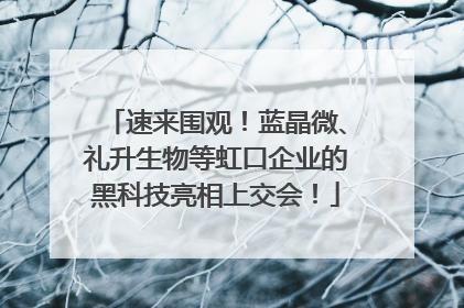 速来围观！蓝晶微、礼升生物等虹口企业的黑科技亮相上交会！