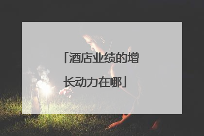 酒店业绩的增长动力在哪
