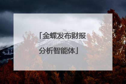 金蝶发布财报分析智能体