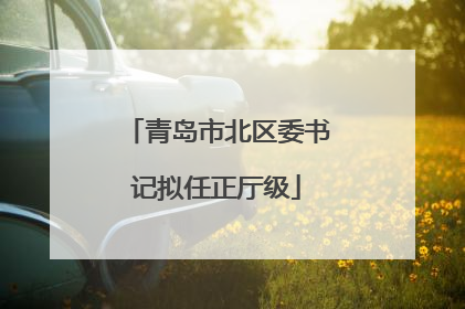 青岛市北区委书记拟任正厅级