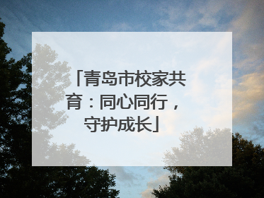 青岛市校家共育：同心同行，守护成长