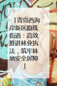 青岛西海岸新区隐珠街道：高效推进林业执法，筑牢林地安全屏障