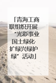 青海工商联组织开展“光彩事业国土绿化·扩绿兴绿护绿”活动