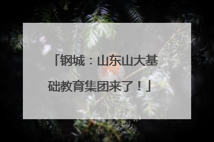 钢城：山东山大基础教育集团来了！