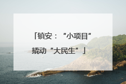 镇安：“小项目”撬动“大民生”