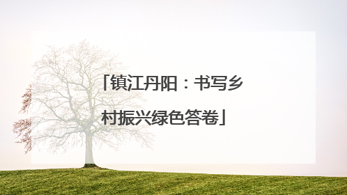 镇江丹阳：书写乡村振兴绿色答卷