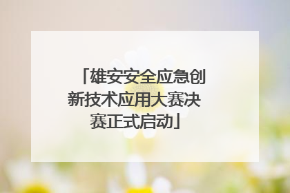 雄安安全应急创新技术应用大赛决赛正式启动