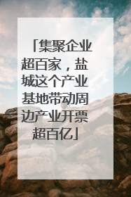 集聚企业超百家，盐城这个产业基地带动周边产业开票超百亿