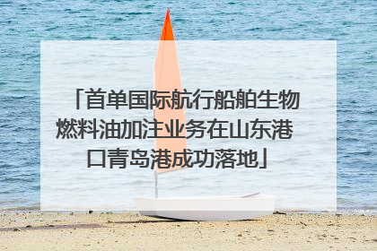 首单国际航行船舶生物燃料油加注业务在山东港口青岛港成功落地