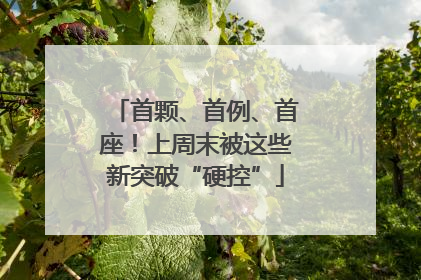首颗、首例、首座！上周末被这些新突破“硬控”