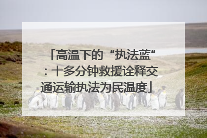 高温下的“执法蓝”：十多分钟救援诠释交通运输执法为民温度