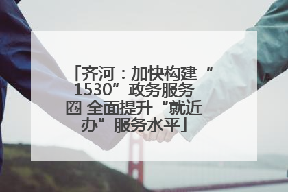 齐河：加快构建“1530”政务服务圈 全面提升“就近办”服务水平