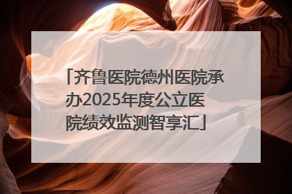 齐鲁医院德州医院承办2025年度公立医院绩效监测智享汇