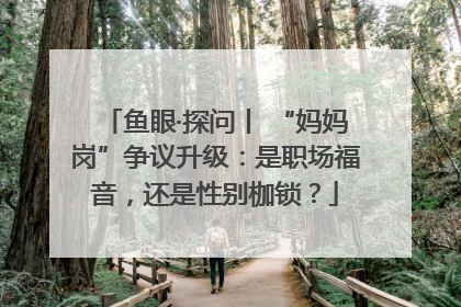 鱼眼·探问丨 “妈妈岗”争议升级：是职场福音，还是性别枷锁？