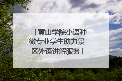黄山学院小语种微专业学生助力景区外语讲解服务
