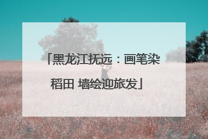 黑龙江抚远：画笔染稻田 墙绘迎旅发