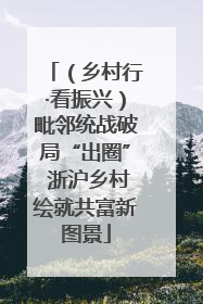 （乡村行·看振兴）毗邻统战破局“出圈” 浙沪乡村绘就共富新图景