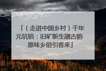 （走进中国乡村）千年元坑镇：旧矿新生融古韵 原味乡俗引客来