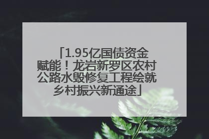 1.95亿国债资金赋能！龙岩新罗区农村公路水毁修复工程绘就乡村振兴新通途