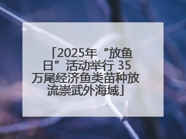 2025年“放鱼日”活动举行 35万尾经济鱼类苗种放流崇武外海域