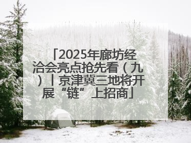 2025年廊坊经洽会亮点抢先看（九）丨京津冀三地将开展“链”上招商