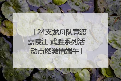 24支龙舟队竞渡嘉陵江 武胜系列活动点燃激情端午