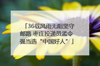 36载风雨无阻坚守邮路 枣庄投递员孟令强当选“中国好人”