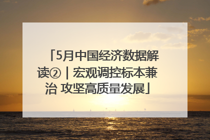 5月中国经济数据解读②｜宏观调控标本兼治 攻坚高质量发展