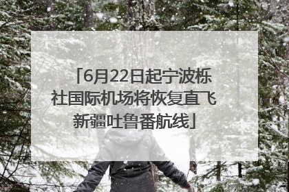 6月22日起宁波栎社国际机场将恢复直飞新疆吐鲁番航线